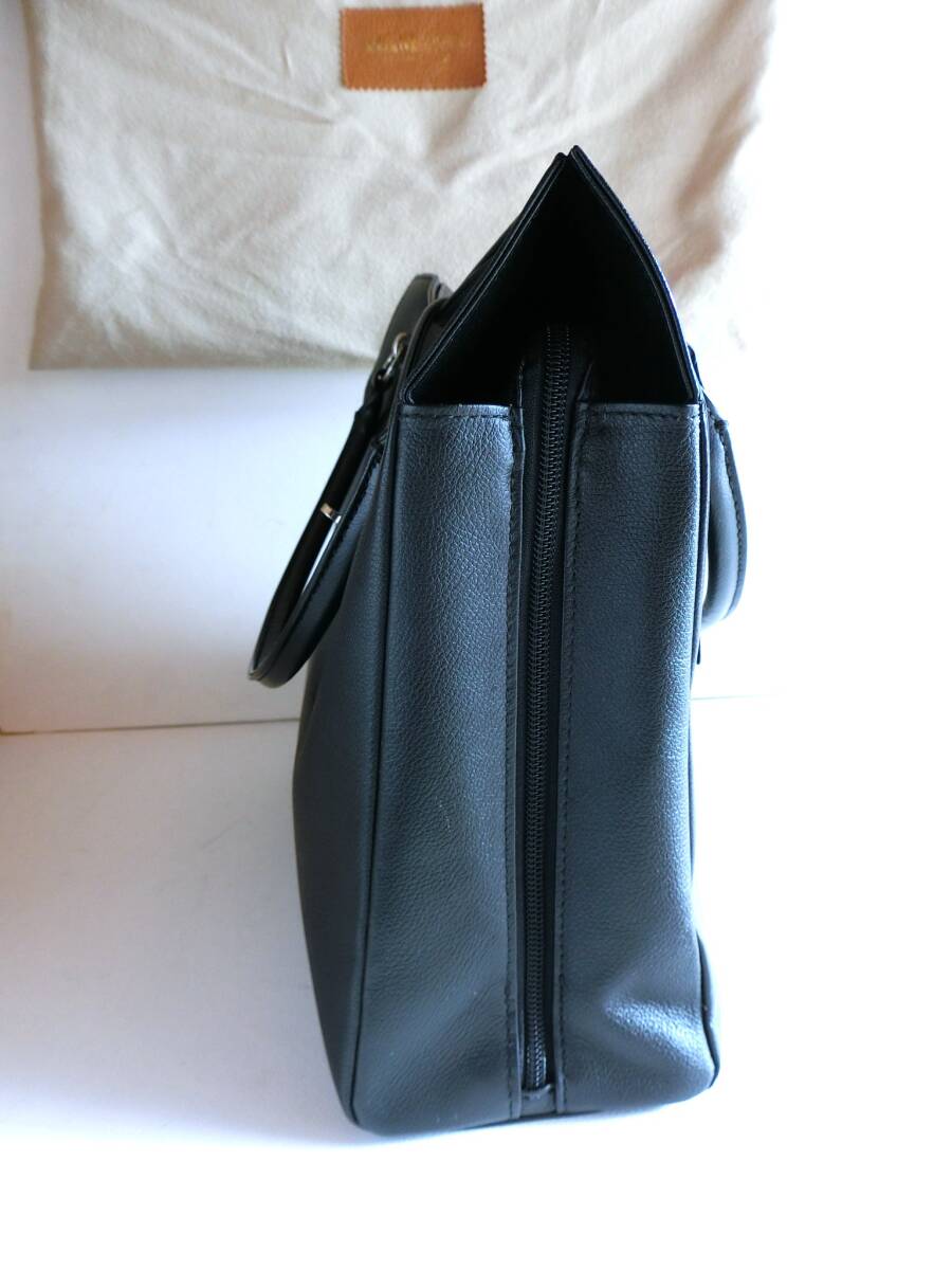 濱野皮革工藝　HAMANO グレース ディライト トート バッグ　ブラック×シルバー金具　美品　良品　本革レザー_画像9