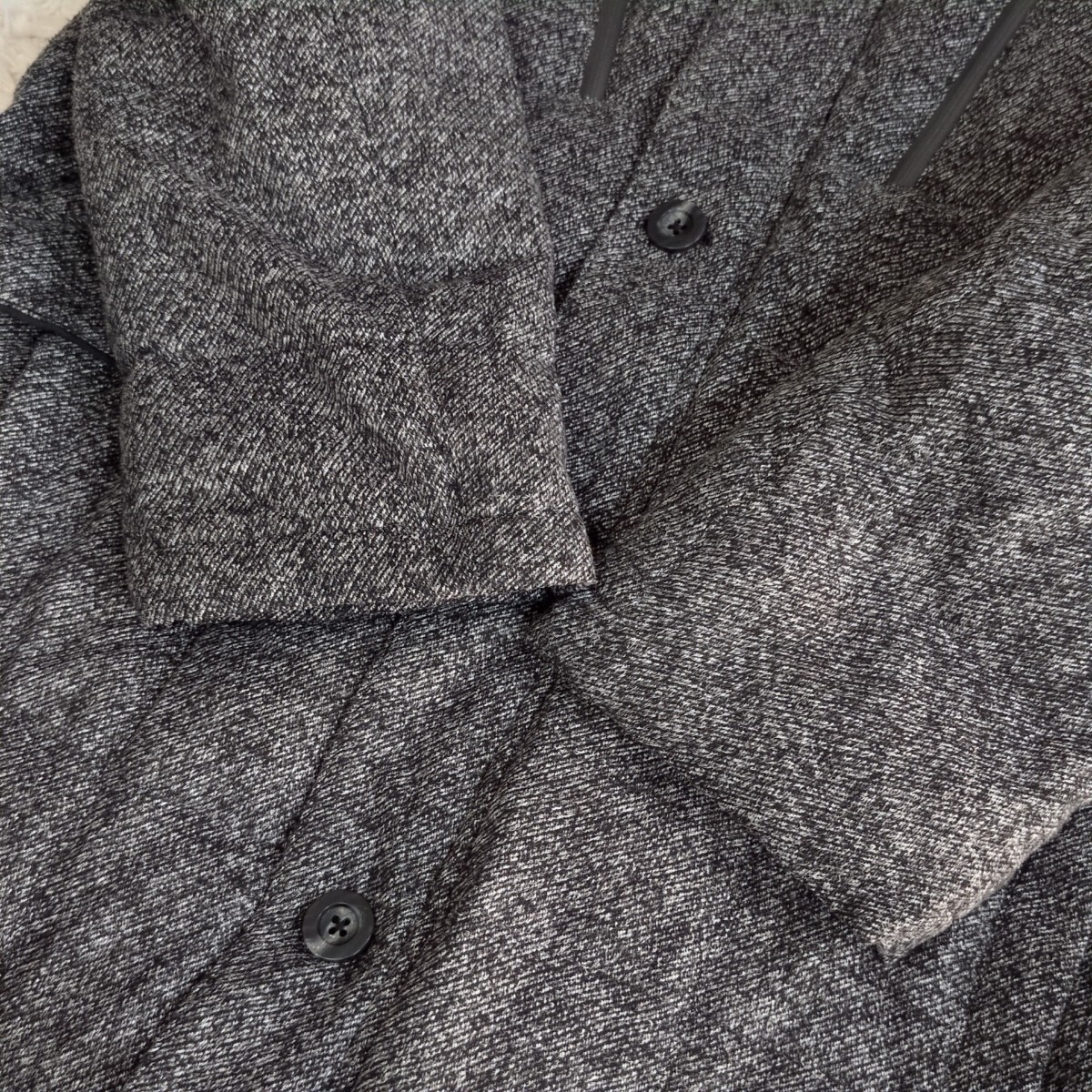 【入手困難/メンズLLサイズ】インターメッツォ INTERMEZZO スタンドカラーダウンジャケット　コート フード収納 ペイズリー 大きいサイズ_画像4