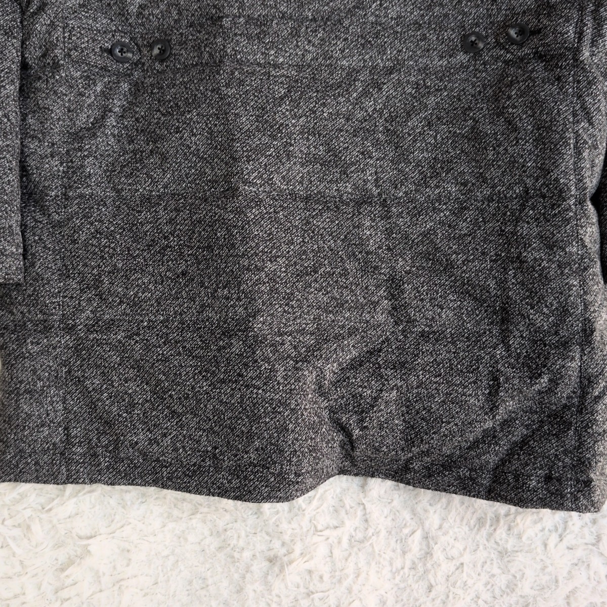 【入手困難/メンズLLサイズ】インターメッツォ INTERMEZZO スタンドカラーダウンジャケット　コート フード収納 ペイズリー 大きいサイズ_画像9