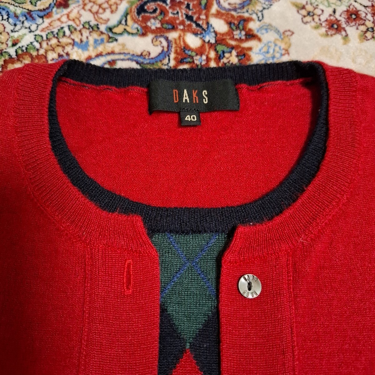 DAKS重ね着風ニット　サイズ40 赤_画像4