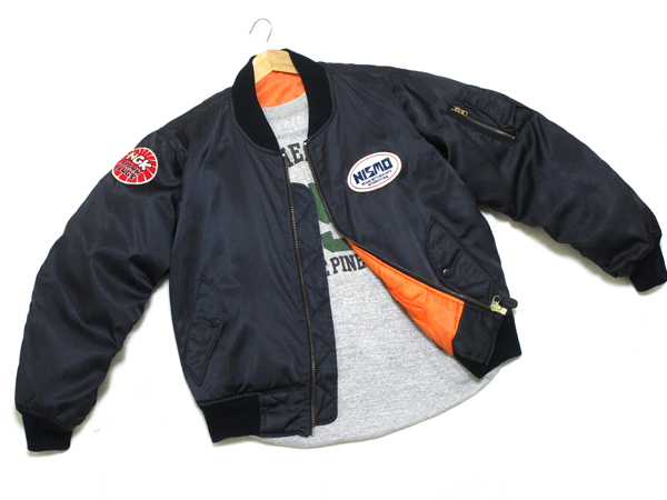 超希少! 80's ビンテージ NISMO ニスモ GLEEMAN製 背面刺繍 カスタム MA-1 ジャケット ♪trd フライト alpha NISSAN 無限 gtr 旧車 f1 90s_画像10