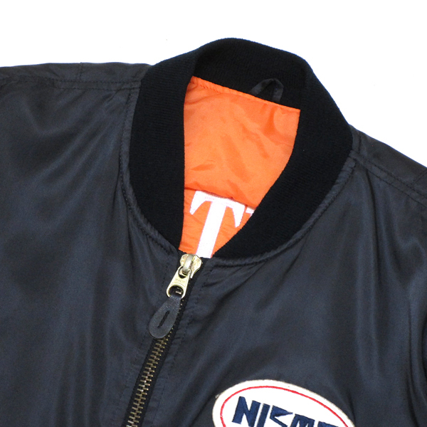 超希少! 80's ビンテージ NISMO ニスモ GLEEMAN製 背面刺繍 カスタム MA-1 ジャケット ♪trd フライト alpha NISSAN 無限 gtr 旧車 f1 90s_画像7
