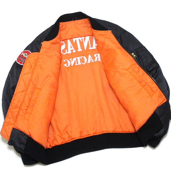 超希少! 80's ビンテージ NISMO ニスモ GLEEMAN製 背面刺繍 カスタム MA-1 ジャケット ♪trd フライト alpha NISSAN 無限 gtr 旧車 f1 90s_画像9