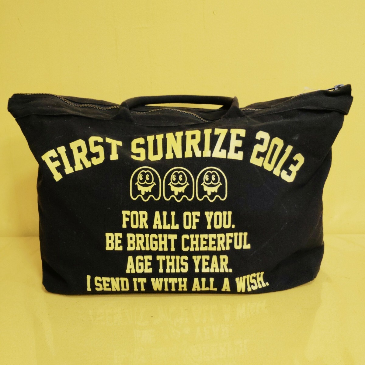 CO&LU　ココルル　トートバッグ　大型バッグ　キャンバス　FIRST SUNRISE 2013　黒　鞄_画像3