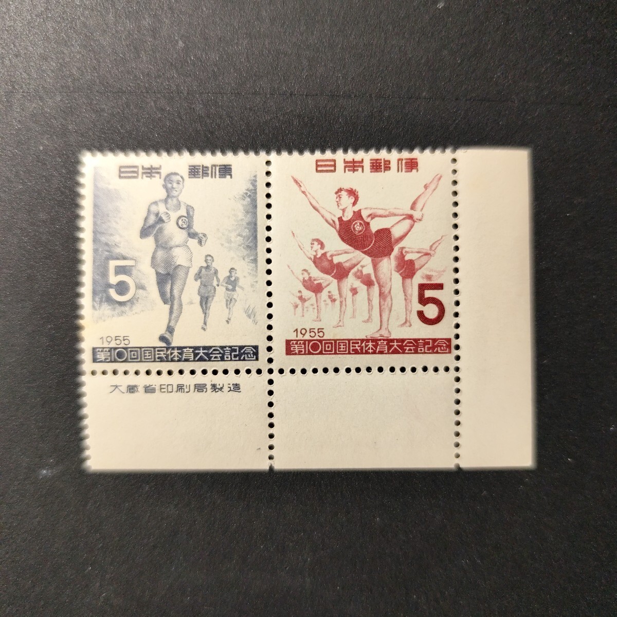 第10回国体記念 2種連刷 1955年_画像1