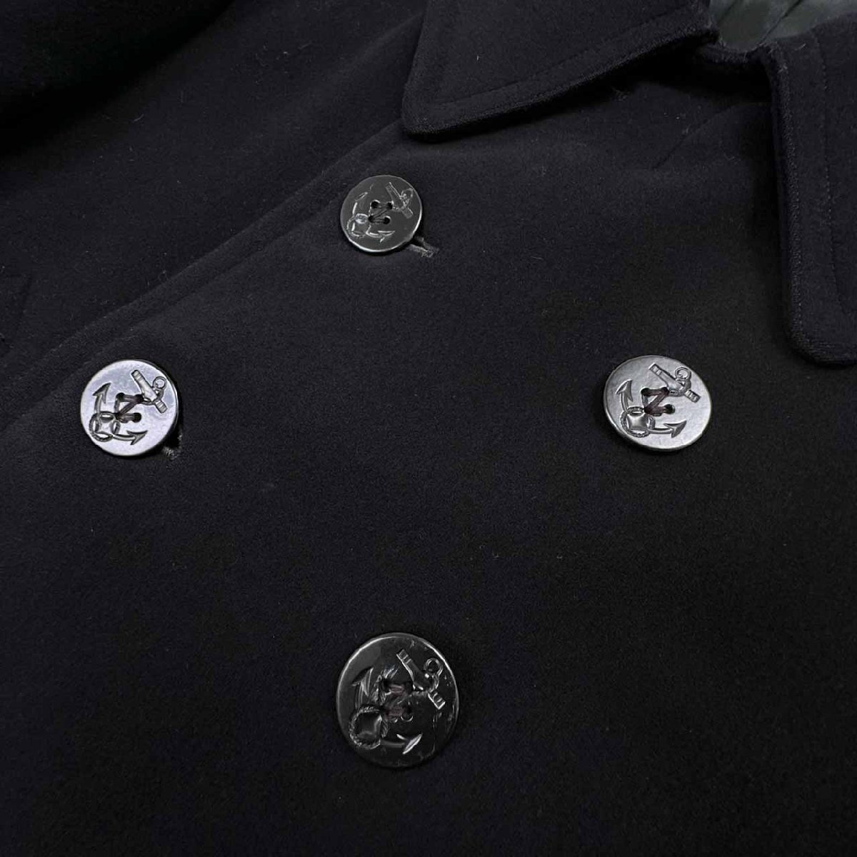 激レア!! US.NAVY◆40s/10ボタン/NAVAL CLOTHING FACTORY ビンテージ ピーコート Pコート /ポケット裏地コーデュロイ生地/ネイビー_画像3