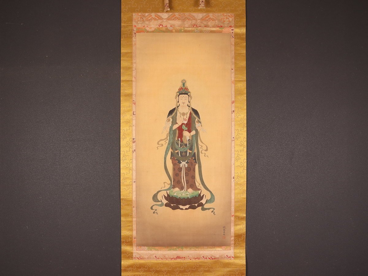 【模写】【伝来】am8080〈鳳南〉仏画 聖観音図 中国_画像1