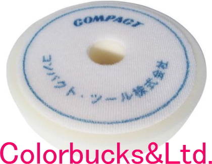 【ウレタンバフフラット 150φ】【極細目/白】【30mm×150mm×30mm】A2005 コンパクトツール パットサイズ123φポリッシャー用_画像1