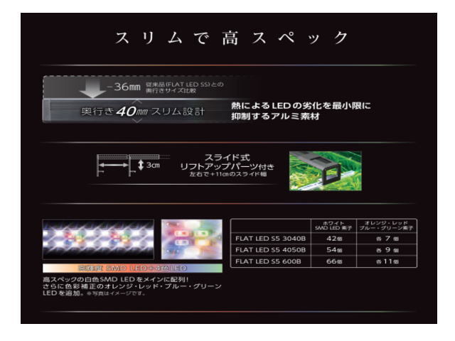 コトブキ工芸 フラットLED S-5 600B ブラック　送料無料 管理80_画像4