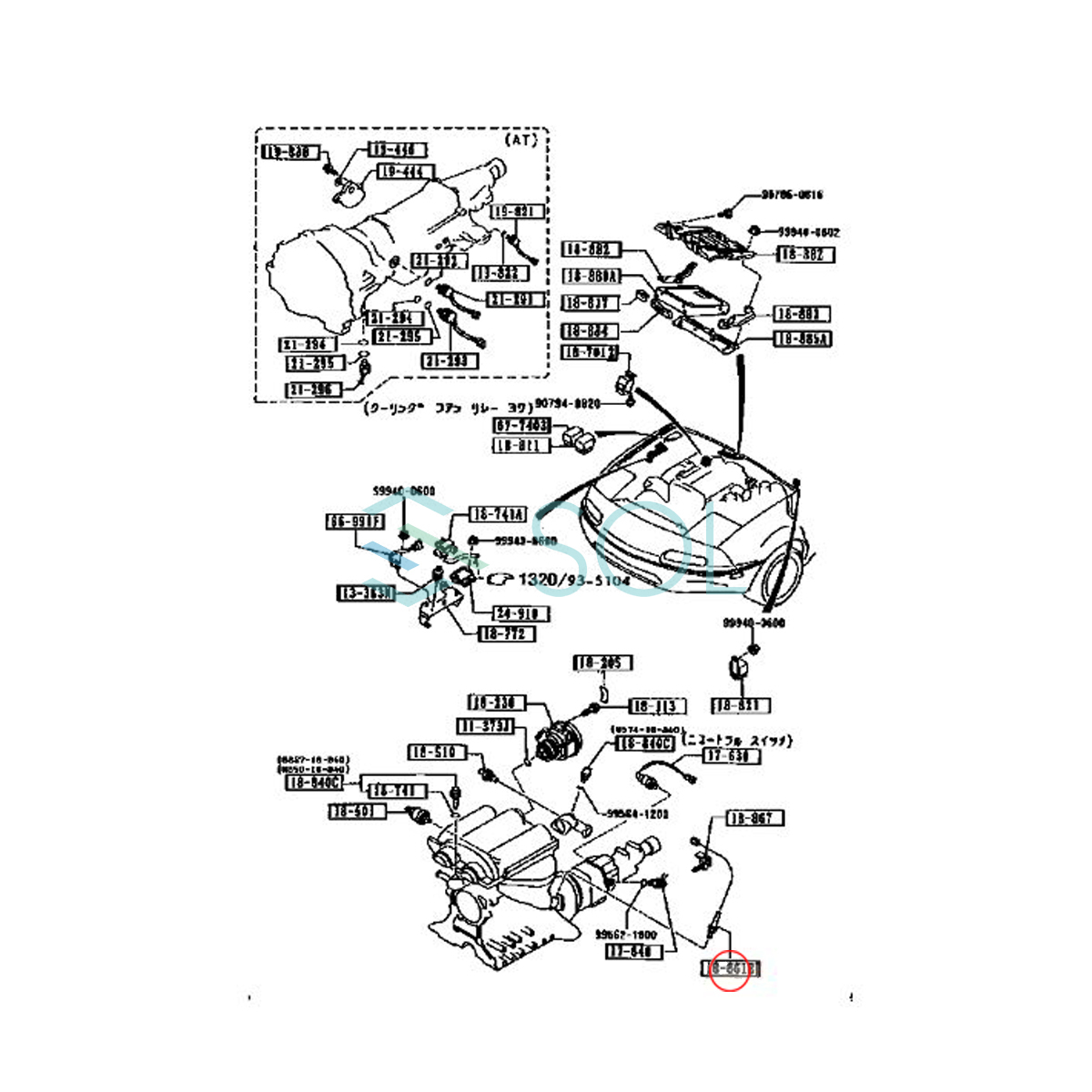 純正OEM マツダ ロードスター NA6CE O2センサー ラムダセンサー 空燃比センサー 燃費改善 B61R-18-861A 18時まで即日出荷_画像4