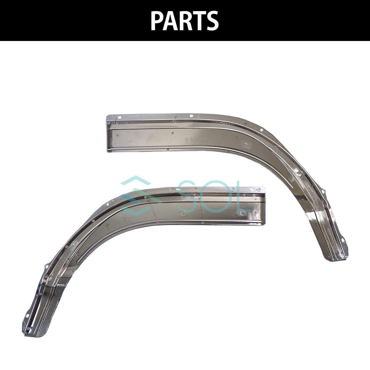 いすゞ 07エルフ 標準ローキャブ 超低PMエルフ NEWエルフ フロントドアフェンダー 左右セット ABS製 クロームメッキ 出荷締切18時_画像3