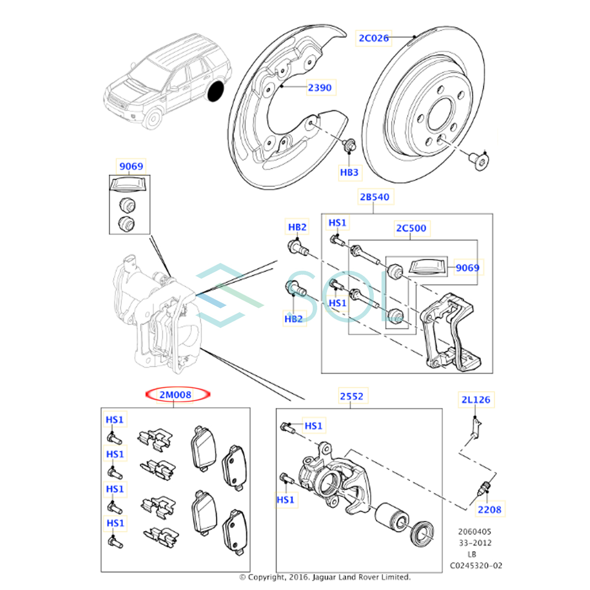 HAPAD ボルボ S60II 134 S80II 124 V60I 155 V70III 135 XC60I 156 XC70II 136 リア ブレーキパッド 左右セット 30671575 31317482_画像3