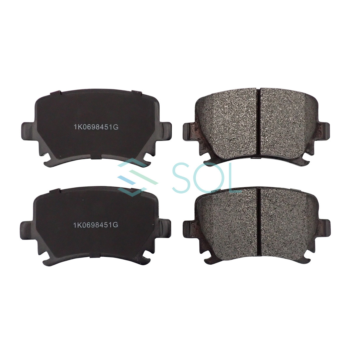 HAPAD アウディ A6 4B5 C5 4F2 4F5 4FH C6 A3 8P1 8PA 8P7 TT 8J3 8J9 リア ブレーキパッド ブレーキパット 左右セット 1K0698451G_画像2