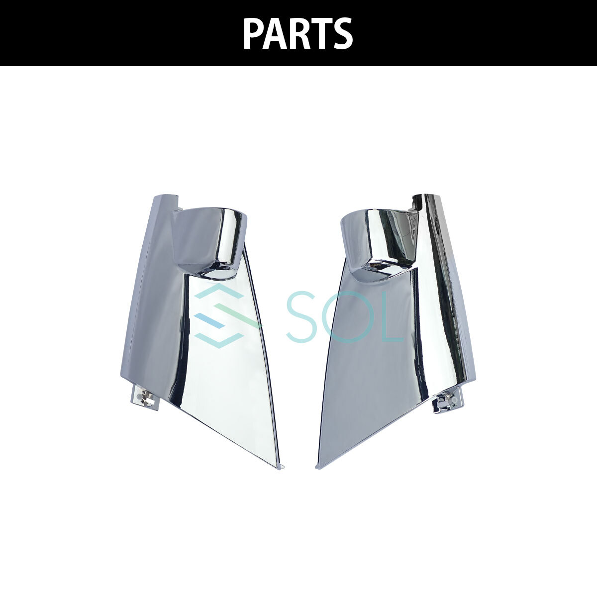 いすゞ 超低PMエルフ 標準 ワイド車兼用 年式:H16.6~H18.12 コーナーパネル 左右セット ABS製 クロームメッキ 出荷締切18時_画像2