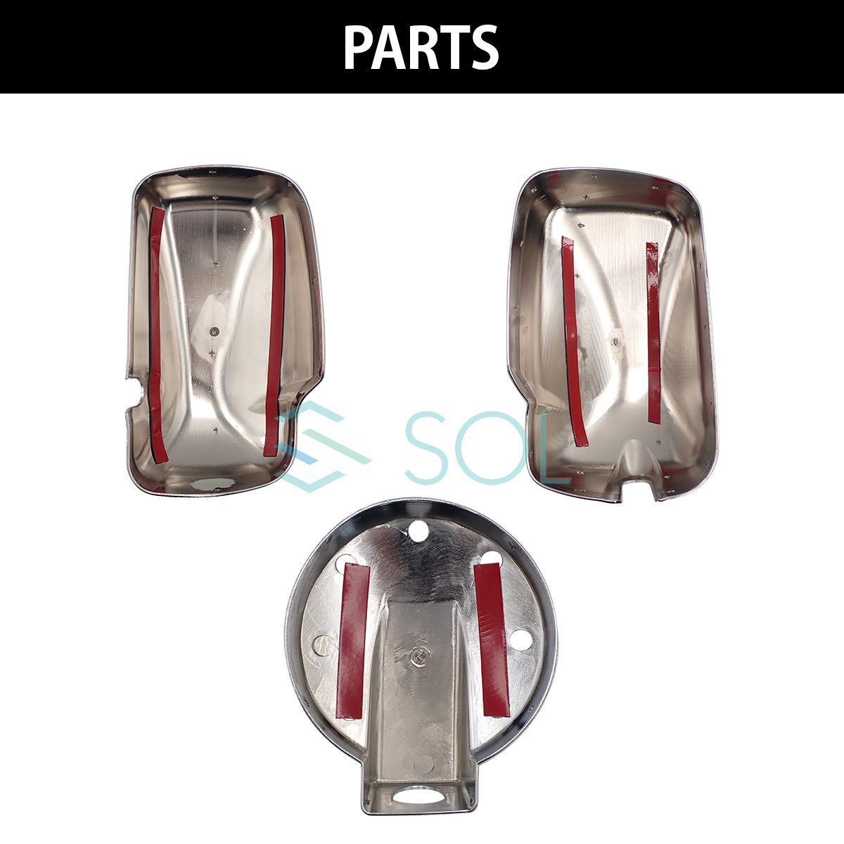 トヨタ ダイナ トヨエース 日野 11デュトロ エアループ ミラーカバー パーツ 3点 セット R3.3まで クロームメッキ 出荷締切18時_画像7