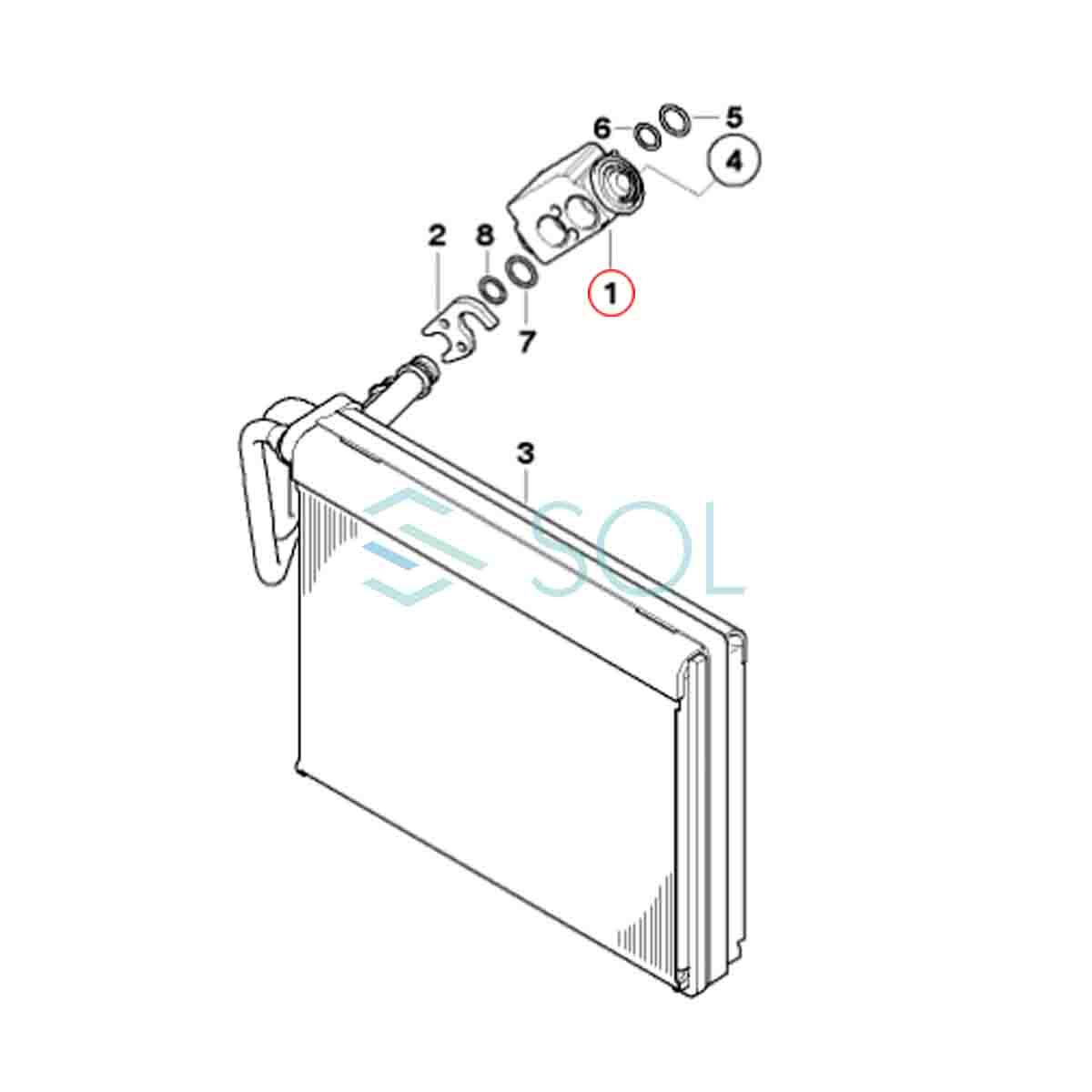 BMW E90 E91 E92 E93 F25 X3 F26 X4 エキスパンションバルブ 320i 323i 325i 325xi 330i 330xi 335i M3 20dX 20iX 28iX 35iX 64119226078_画像6