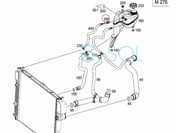 ベンツ W203 C180 C200 C230 W209 CLK200 W221 S350 S500 S550 S600 S63 S65 クーラントホースコネクター 0039970689 出荷締切18時_画像3