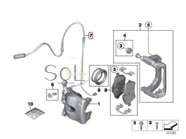 BMW MINI R55 R56 R57 R58 R59 フロント ブレーキパッドセンサー JCW Cooper CooperS One 34356789329 34356773017 34356783230_画像4