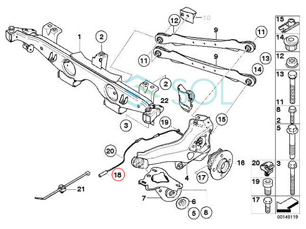 BMW MINI R50 R52 R53 リア スピードセンサー ABSセンサー 左右セット 34526756385 出荷締切18時_画像4