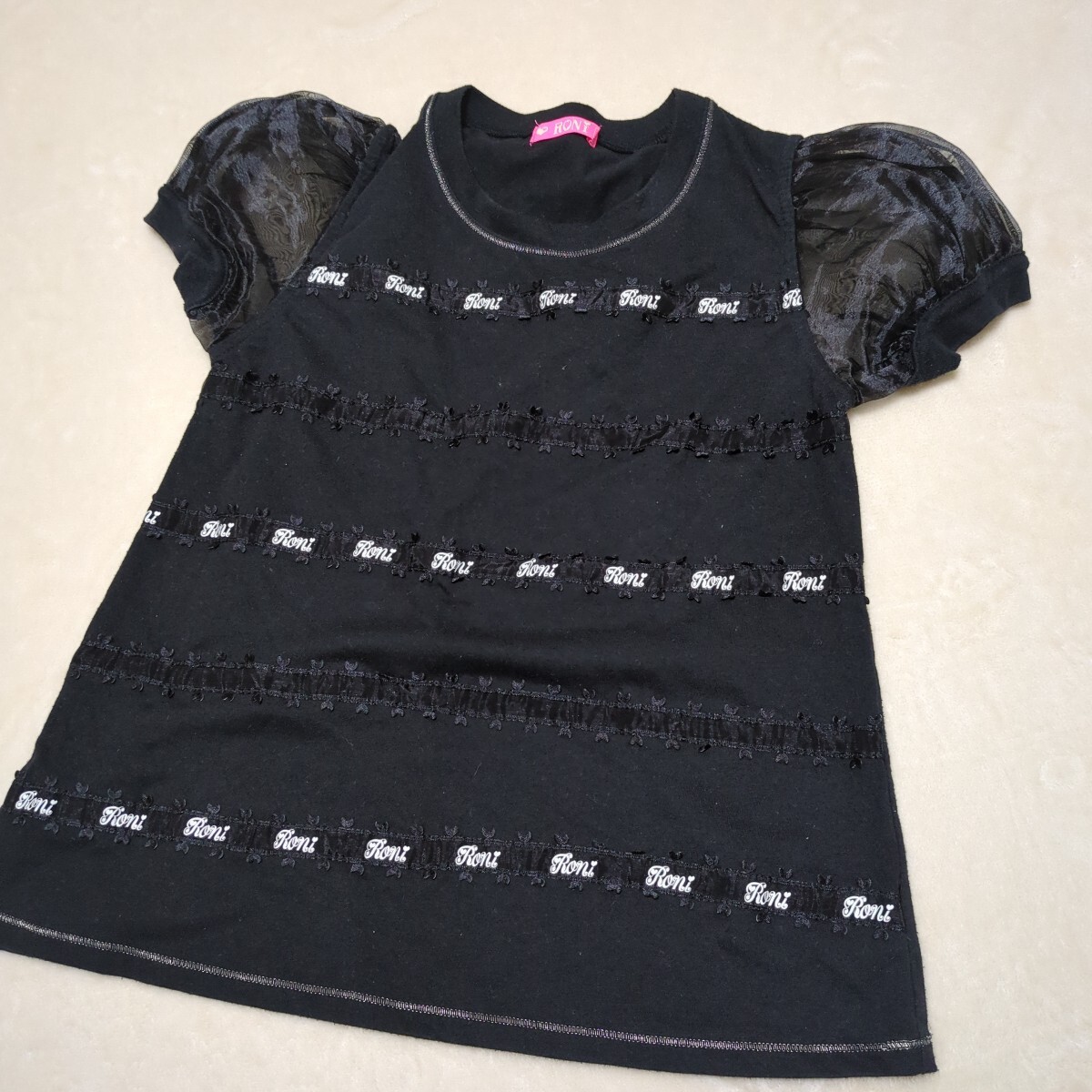 RONI＊ロニィ＊黒＊カットソー＊used品_画像1