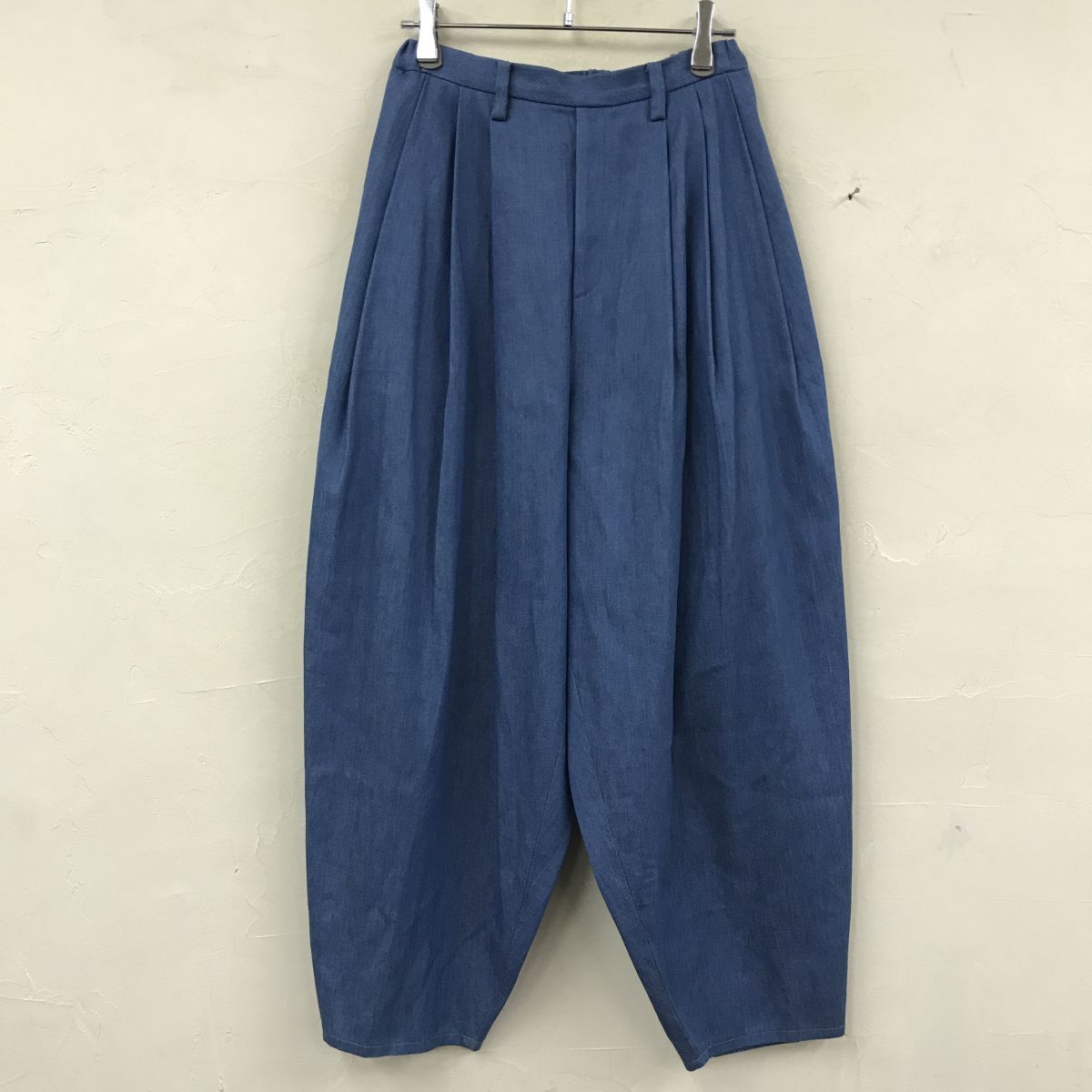 2N1246-W◆TENNE HANDCRAFTED MODERN テンハンドクラフテッドモダン バルーンパンツ イージーパンツ ゴムウエスト◆size:S ライトブルー 綿_画像2