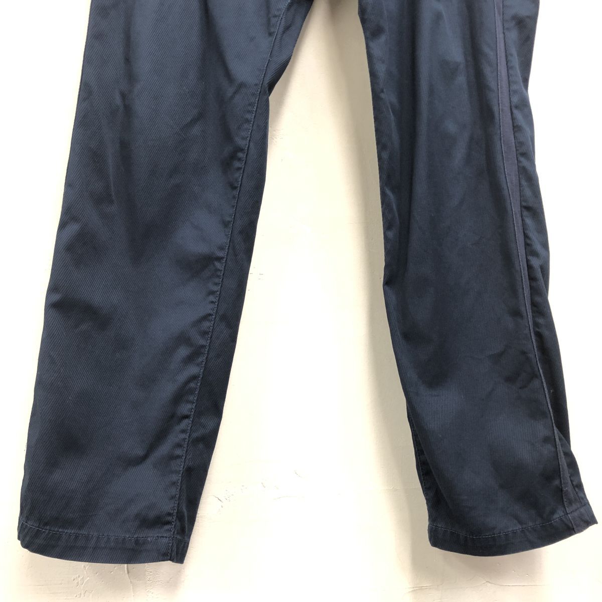 2N1584-Y◆ARMANI EXCHANGE アルマーニエクスチェンジ ワイドテーパードパンツ サイドテープ メンズ カジュアル ◆size34 ネイビー 綿_画像4