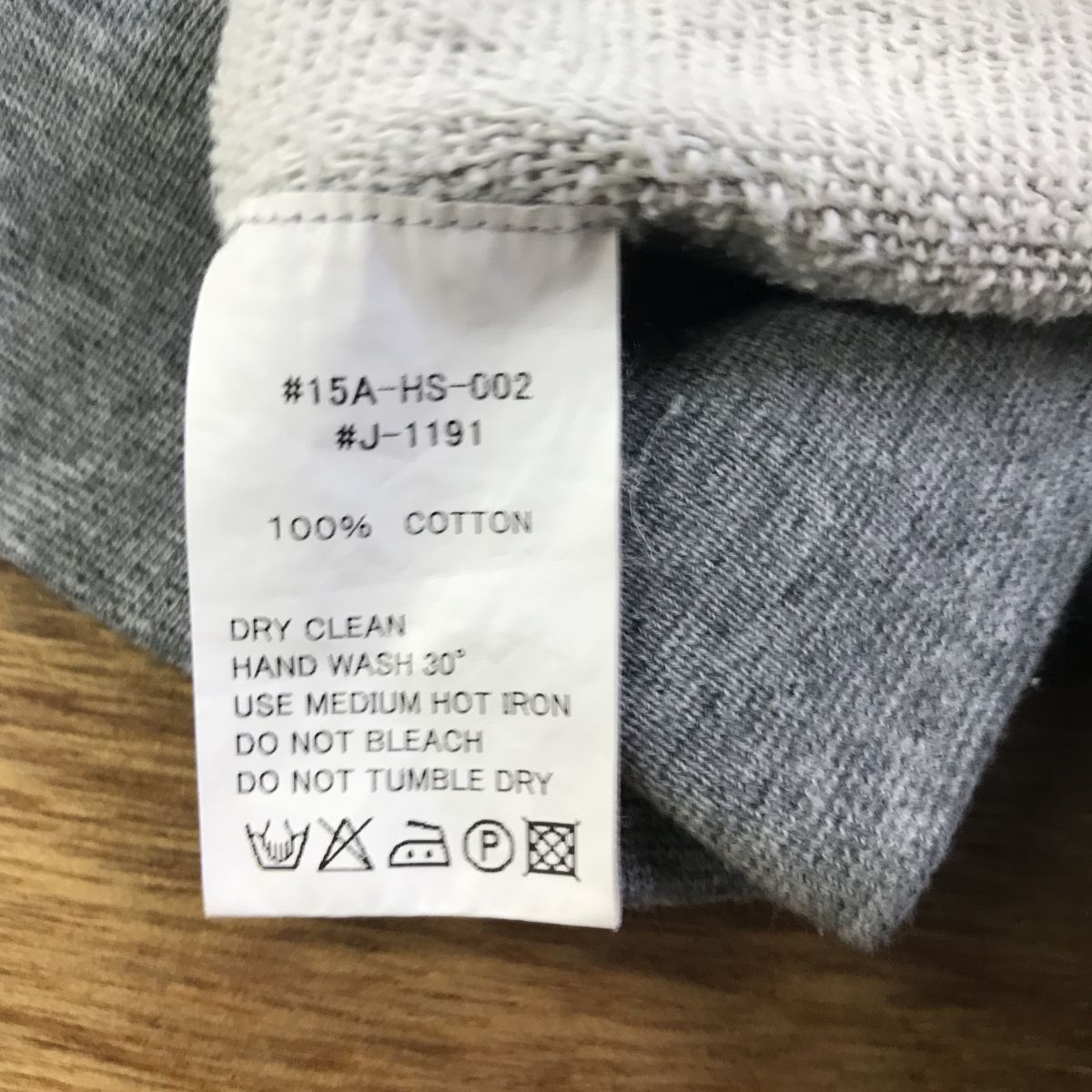 2N1509-O◆Gymphlex ジムフレックス フルジップパーカー 無地 フーディ フード紐 カンガルーポケット◆size14 グレー コットン_画像8