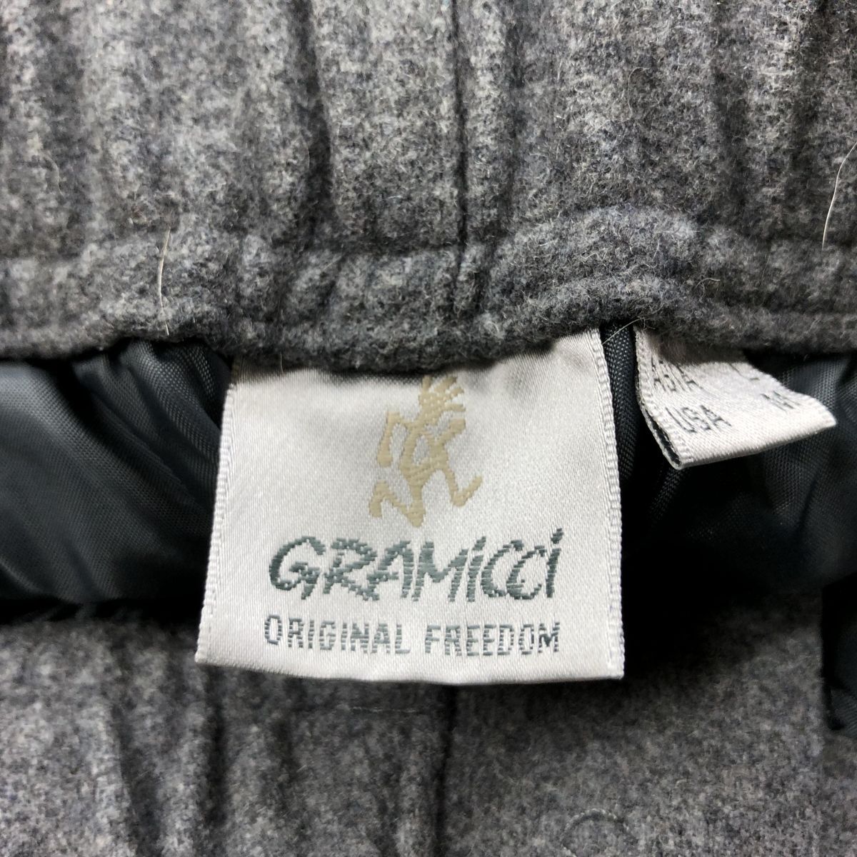 2N2114-N◆ GRAMiCCI BEAMS グラミチ ビームス ウールブレンドパンツ アジャスター クライミング ◆ sizeL グレー系 ポリエステル ウール_画像7