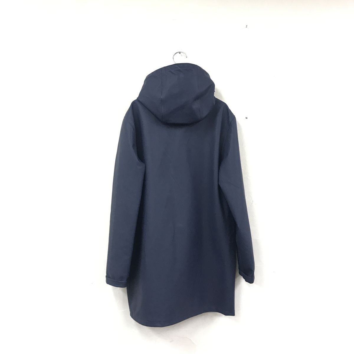 2N1708-U◆スウェーデン◆STUTTERHEIM ストゥッテルハイム MOSEBACKE レインコート ユニセックス ロング丈 雨◆紺 ネイビー_画像5
