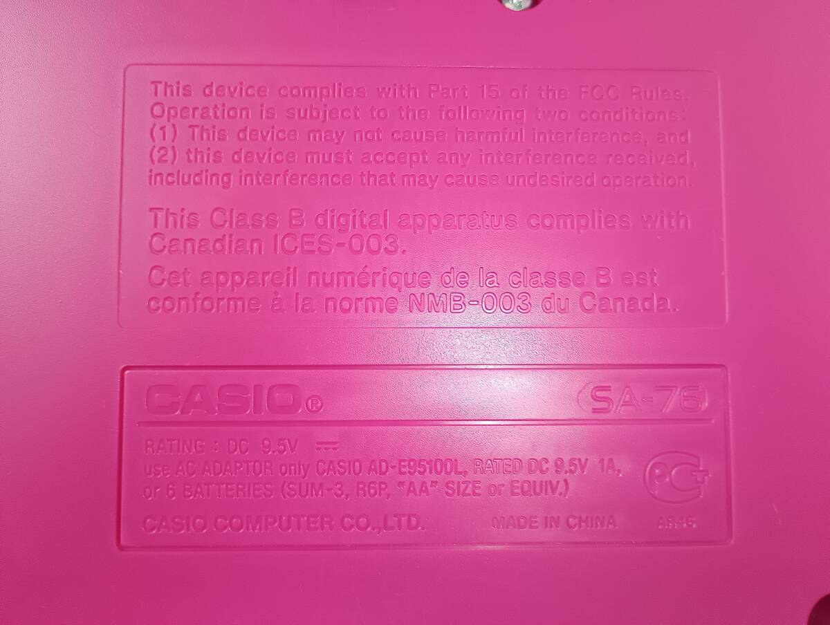 CASIO SA-76 キーボード_画像3