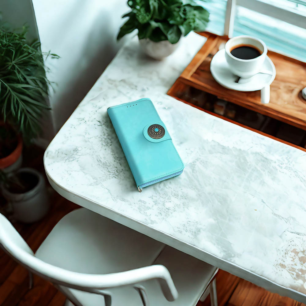 【 処分 3個セット 】 Google Pixel 3a ケース 手帳型 おしゃれ Pixel3a グリーン 緑 コンチョボタン ピクセル3a 革 ミラー 送料無料 安い_画像9