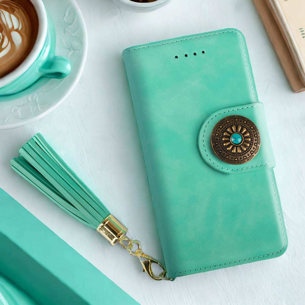 「 処分 2個セット 」HUAWEI P30 lite ケース 手帳型 おしゃれ P30lite HWU36 HWV33 緑 グリーン コンチ 可愛い ミラー 鏡 ストラップ 安い_画像8