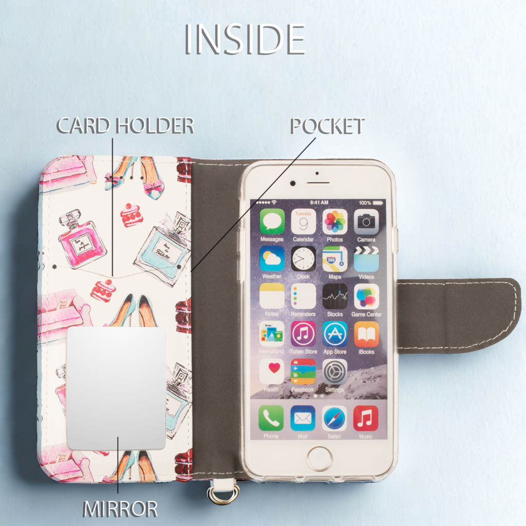 【 処分 3個セット 】 Google Pixel 4a ケース 手帳型 かわいい コスメ柄 カバー ホワイト おしゃれ スマホケース 革 ミラー 送料無料 安い_画像2