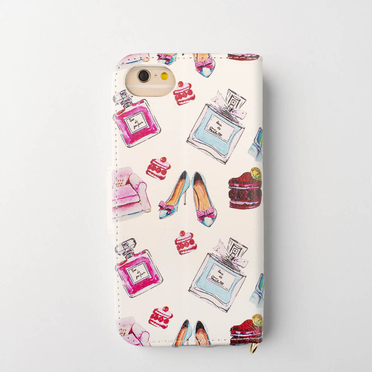 【 処分 3個セット 】 Google Pixel 4a ケース 手帳型 かわいい コスメ柄 カバー ホワイト おしゃれ スマホケース 革 ミラー 送料無料 安い_画像5