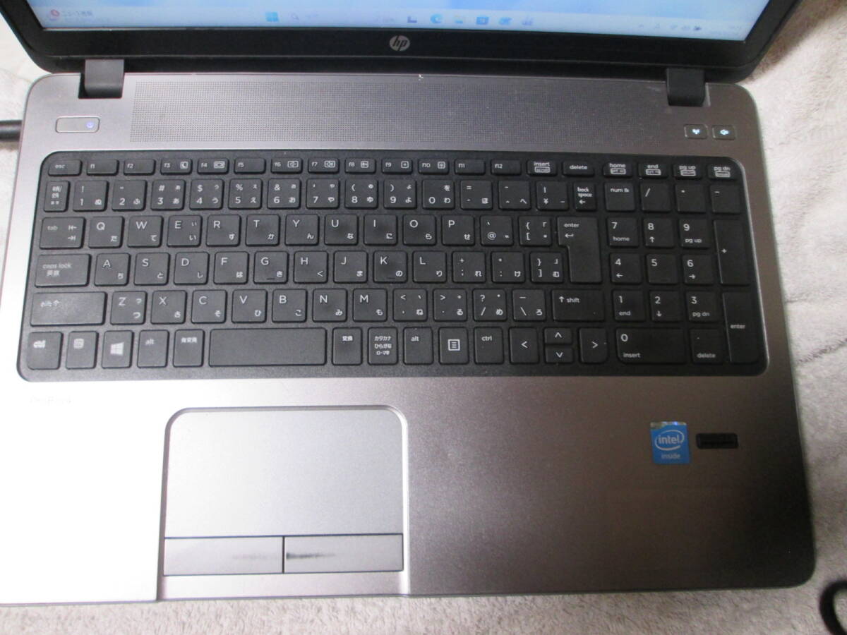 hp ProBook 450 G1　Windows11 Pro 64bit　Intel Core i5-4200M 2.50GHz　8GB 250GB　15.6型　ブラック系　Li-Office　AC付　◇p1911◇_画像2