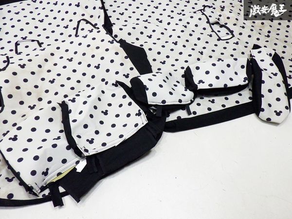 【希少！】 ダイハツ 純正オプション L675S ミラココア ミラ ココア シートカバー ディズニー ミッキー柄 ベージュ系 内装 ドレスアップ_画像2