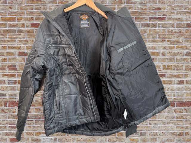 【作ア20-R-47】4L アーミーグレー EvenRiver(イーブンリバー) 中綿ライダースジャケット かっこいい作業服　防寒　アウター　ジャンパー_画像4