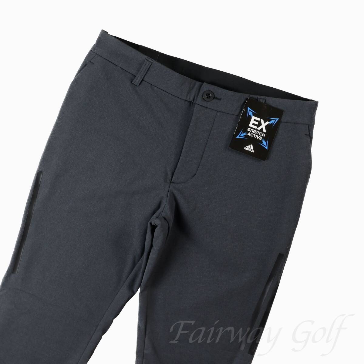 ■【92】秋冬 定価13,200円 アディダス GOLF 保温 裏地フリース ボンディングパンツ黒■_画像5