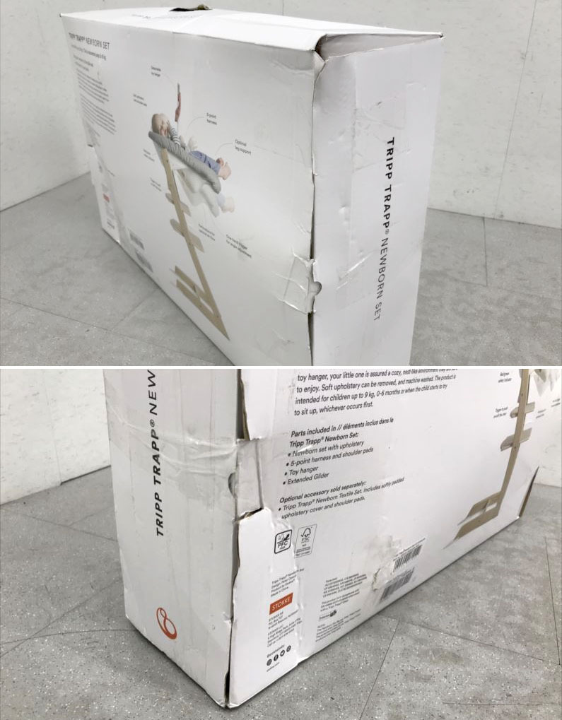 D8770YO ◆1120_3凹【アウトレット品】ソフト ショルダーパッド ストッケ トリップトラップニューボーンセット ★チェア別売り 未使用_画像3