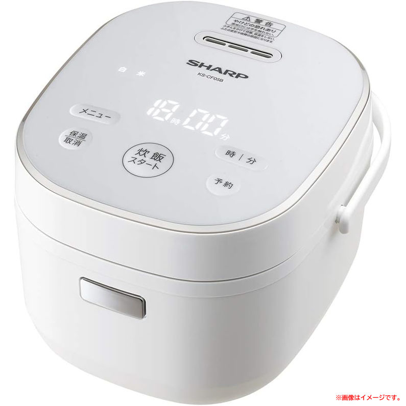D9840YO ◆1125【アウトレット品】炊飯器 3合 一人暮らし シャープ KS-CF05B-W 25年製 パン調理機能　マイコン未使用 キッチン 家電_画像1