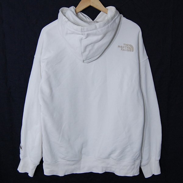 ノースフェイスTHE NORTH FACE■スウェットパーカー プルオーバー ロゴニット刺しゅう■L■ホワイト ※NK5n10210_画像3