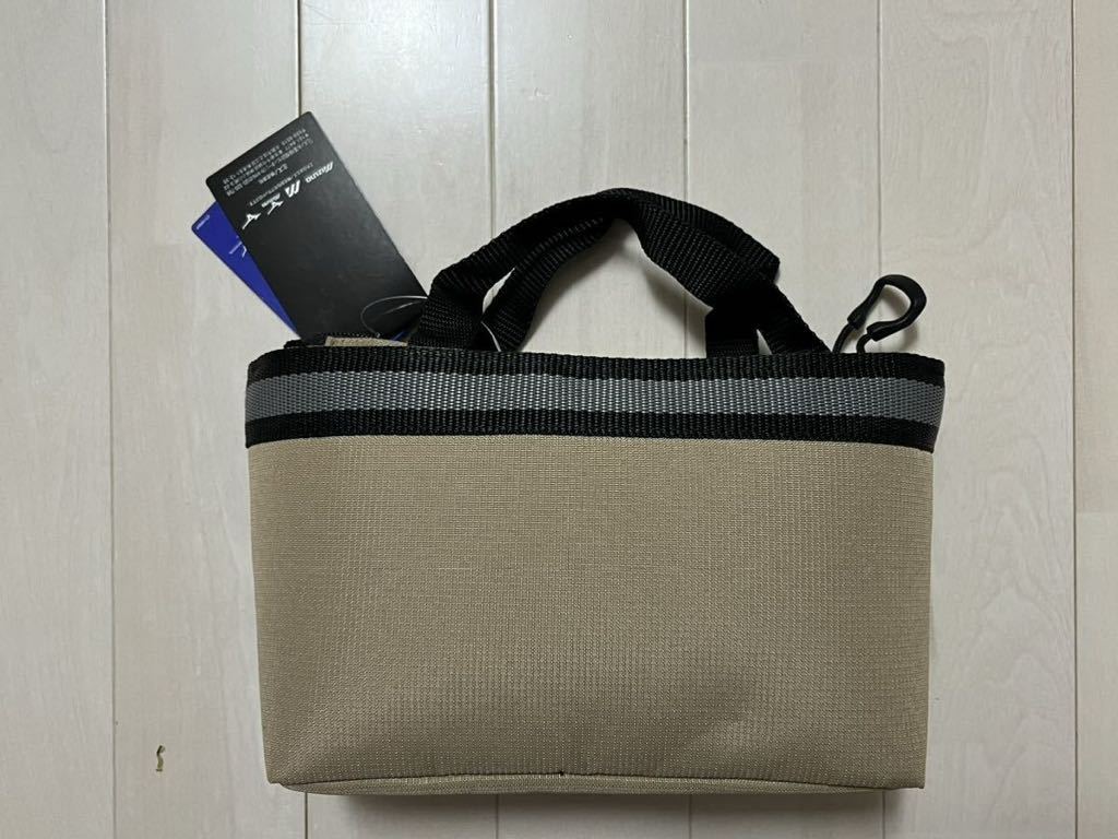 新品 送料無料 MIZUNO ミズノ ミニトートバック ベージュ ゴルフラウンド、お出かけに_画像3