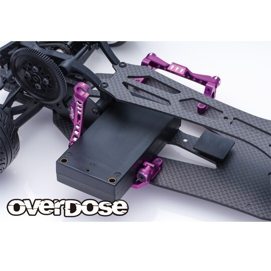 オーバードーズ　overdose GALM アルミバッテリーホルダー　TYPE2 パープル_画像4