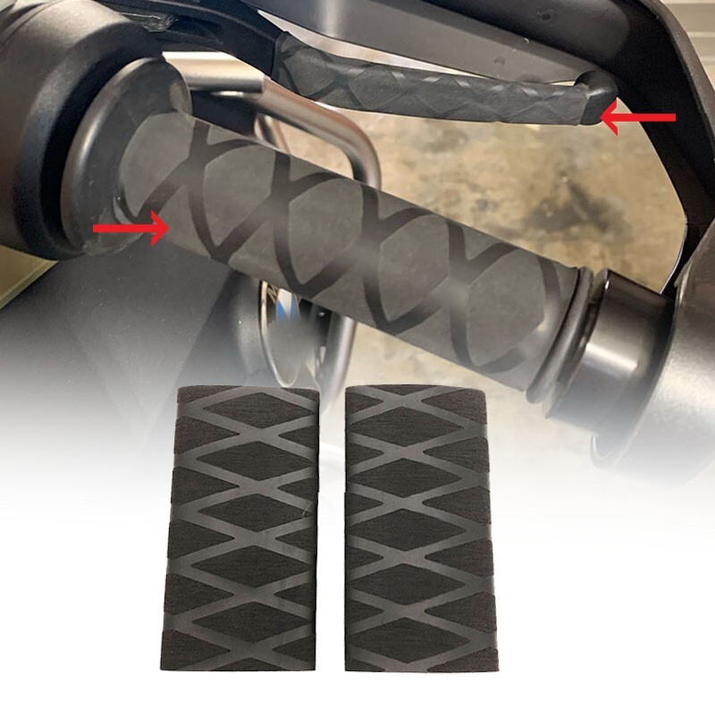 国内発送 即納 バイク 汎用 熱収縮 ハンドル グリップ ブレーキ カバー 黒 ハーレー BMW R1250GS R1200GS 滑り止め_画像6