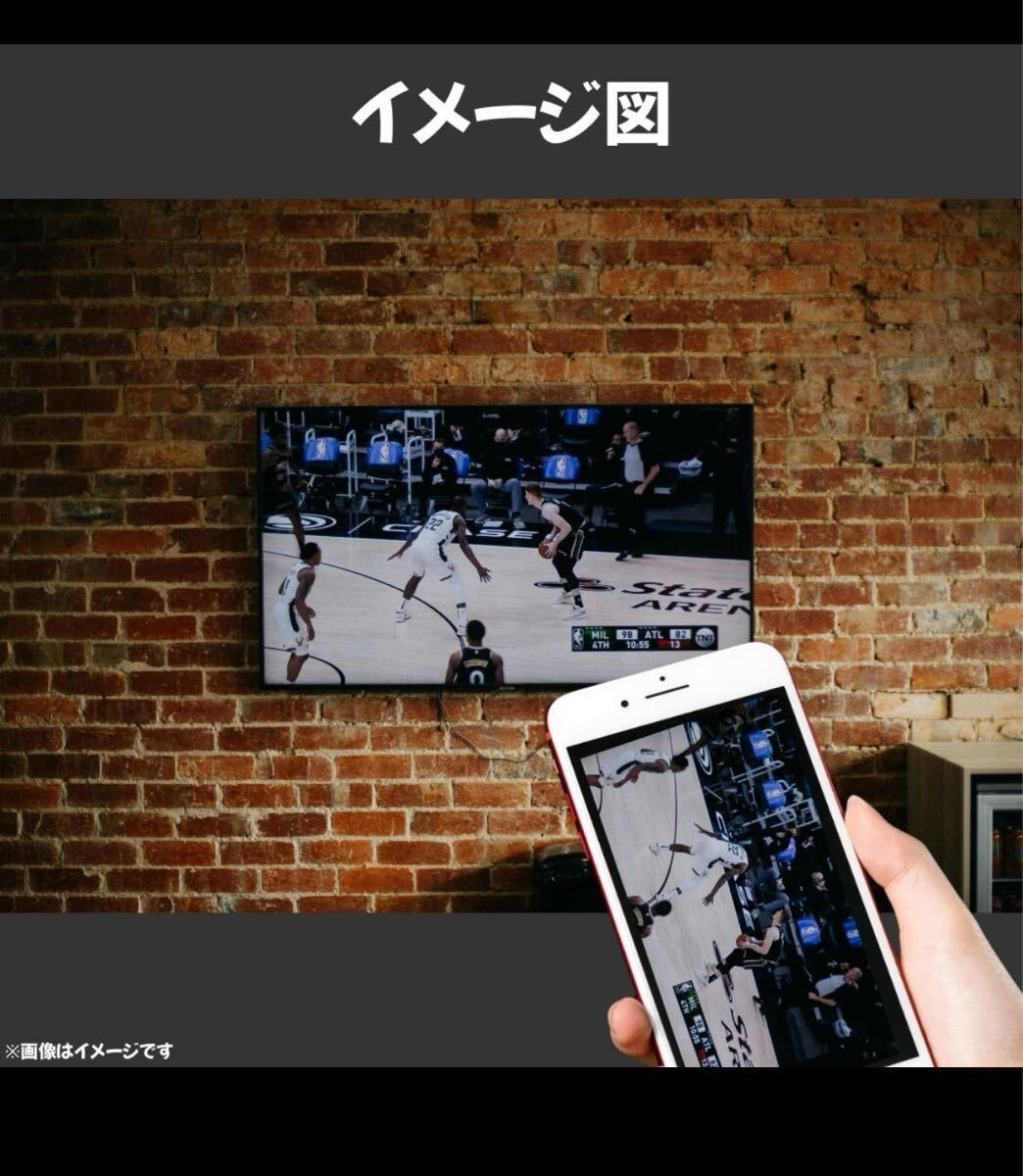 iPhone HDMI変換ケーブル ライトニング テレビ接続ケーブル_画像2