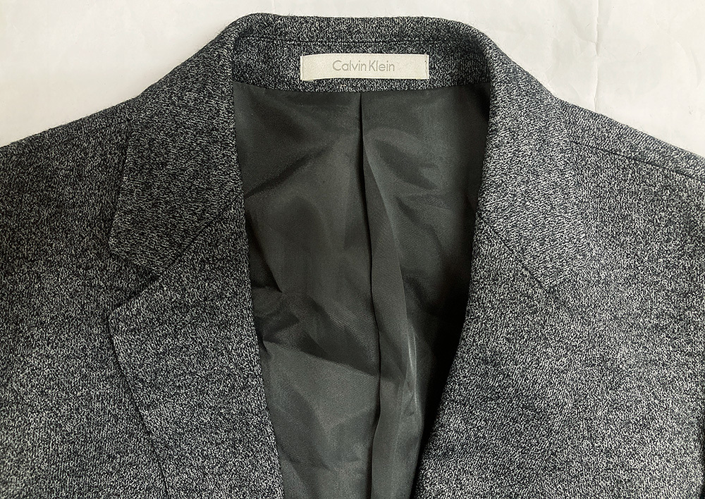 CK Calvin Klein ジャケット グレー系 黒系 36サイズ S-M相当 メンズ 上着 羽織 カルバンクライン　_画像3
