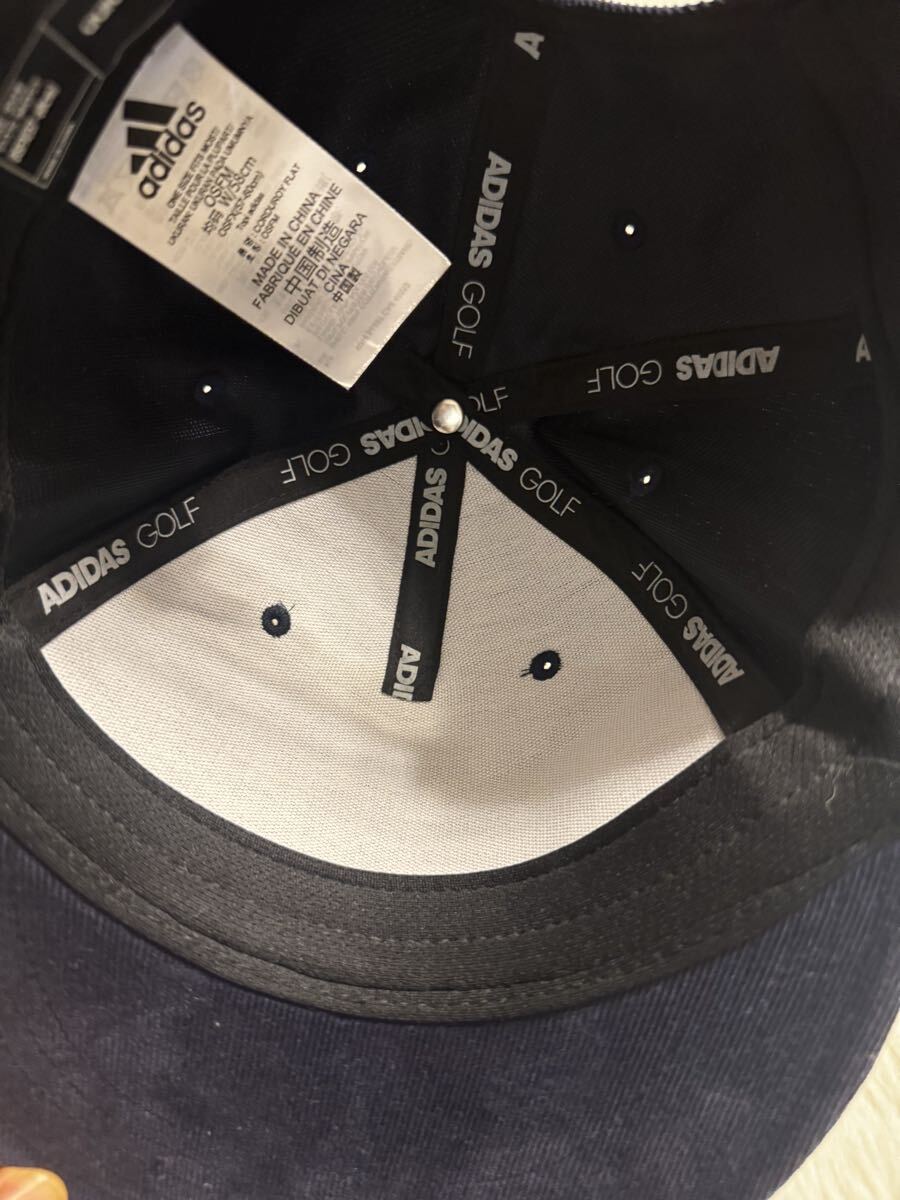 アディダスゴルフ 秋冬モデル メンズ コーデュロイ フラットビル キャップ MKO77 adidas golf ネイビー_画像5