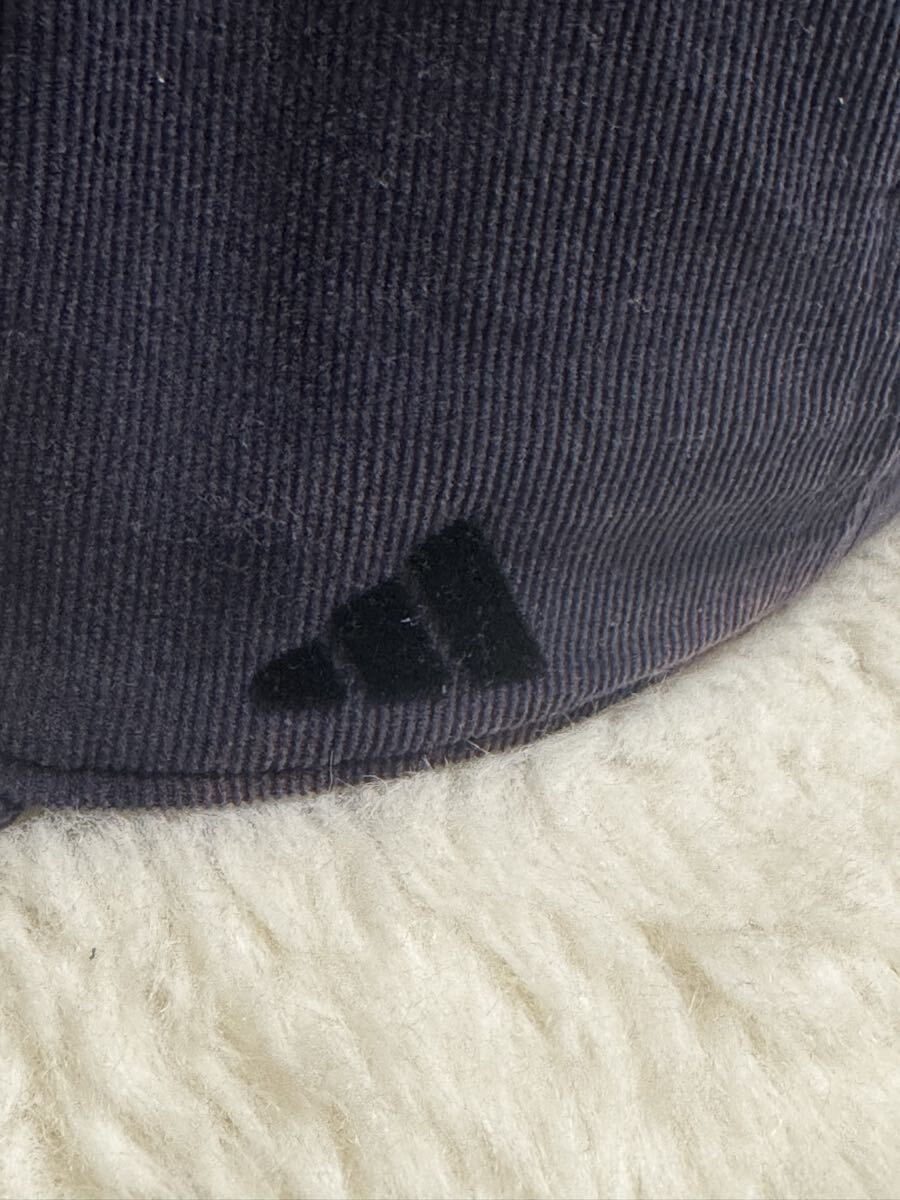 アディダスゴルフ 秋冬モデル メンズ コーデュロイ フラットビル キャップ MKO77 adidas golf ネイビー_画像8