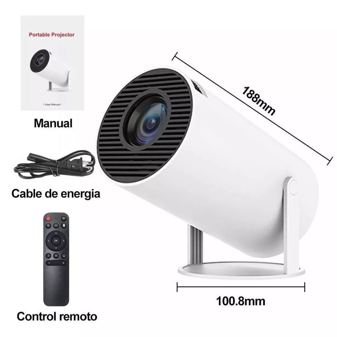 新しい HY300Pro プロジェクター ホーム DVD 4K対応 高輝度 自動台形補正 5G WiFi6 Bluetooth HIFI スピーカー ブラケット内蔵 zchw0028_画像1