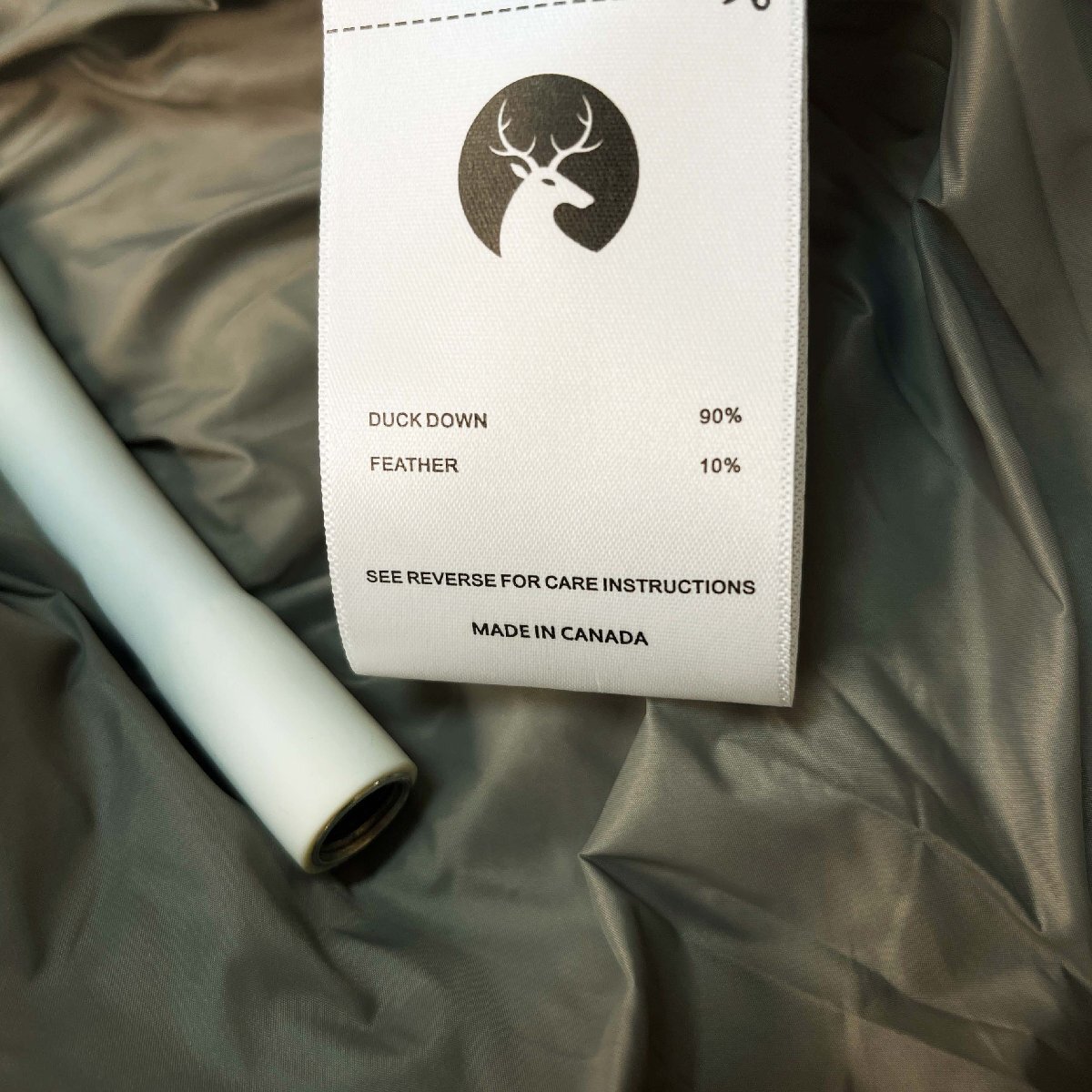 ダウンジャケット カナダ製造 ダックダウン90％ ふんわり 防寒 ソフト 立ち襟 カジュアル アウター コート スポーツウェア 秋冬 SIZE:L_画像10